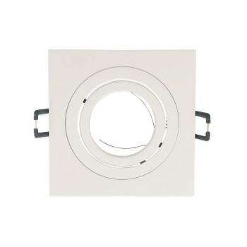 Akros oprawa halogenowa sufitowa kwadratowa ruchoma, odlew stopu aluminium biała 35 W MR16 G5,3 lub PAR16 GU10